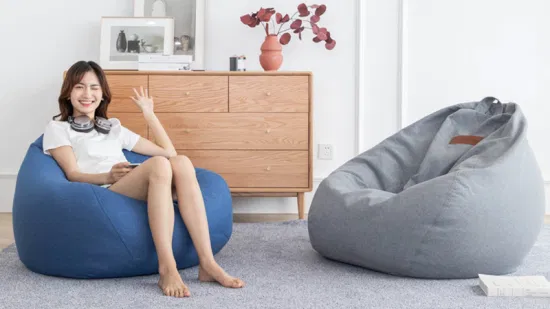 Kleiner Sitzsack-Pouf (tragbarer Fußhocker)